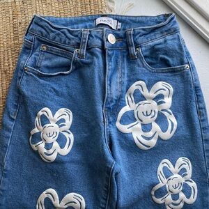 Rue 21 Size 0 flower pattern jeans